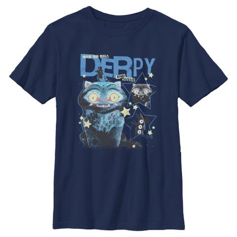 Boy's Kpop Demon Hunters Derpy and Sussie Stars  Graphic T-Shirt