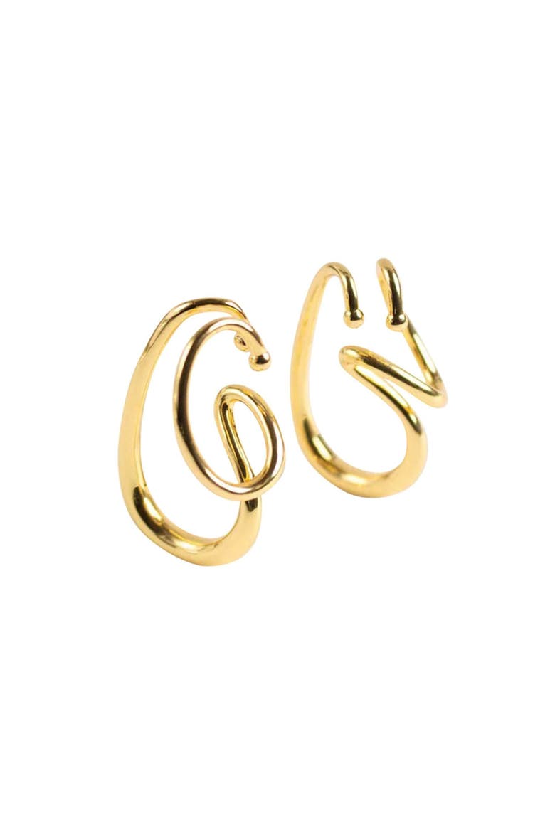 London Ear Cuff Gold Earring, Main, color, Gold