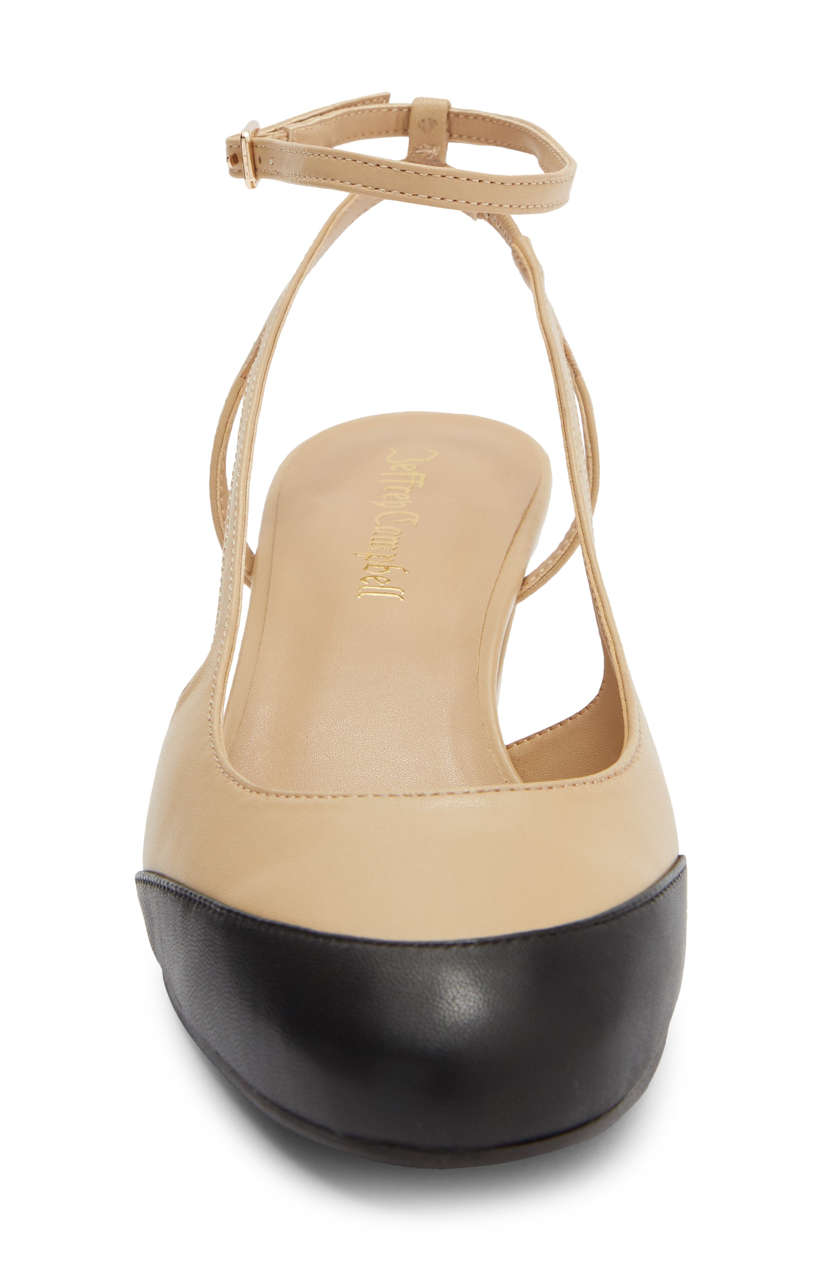 My Dear Ankle Strap Pump, Alternate, color, NATURAL BLACK COMBO