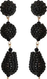Panacea Beaded Linear Drop Earrings