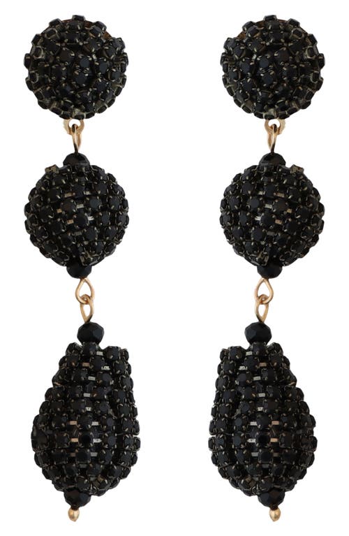 Panacea Beaded Linear Drop Earrings In Brown