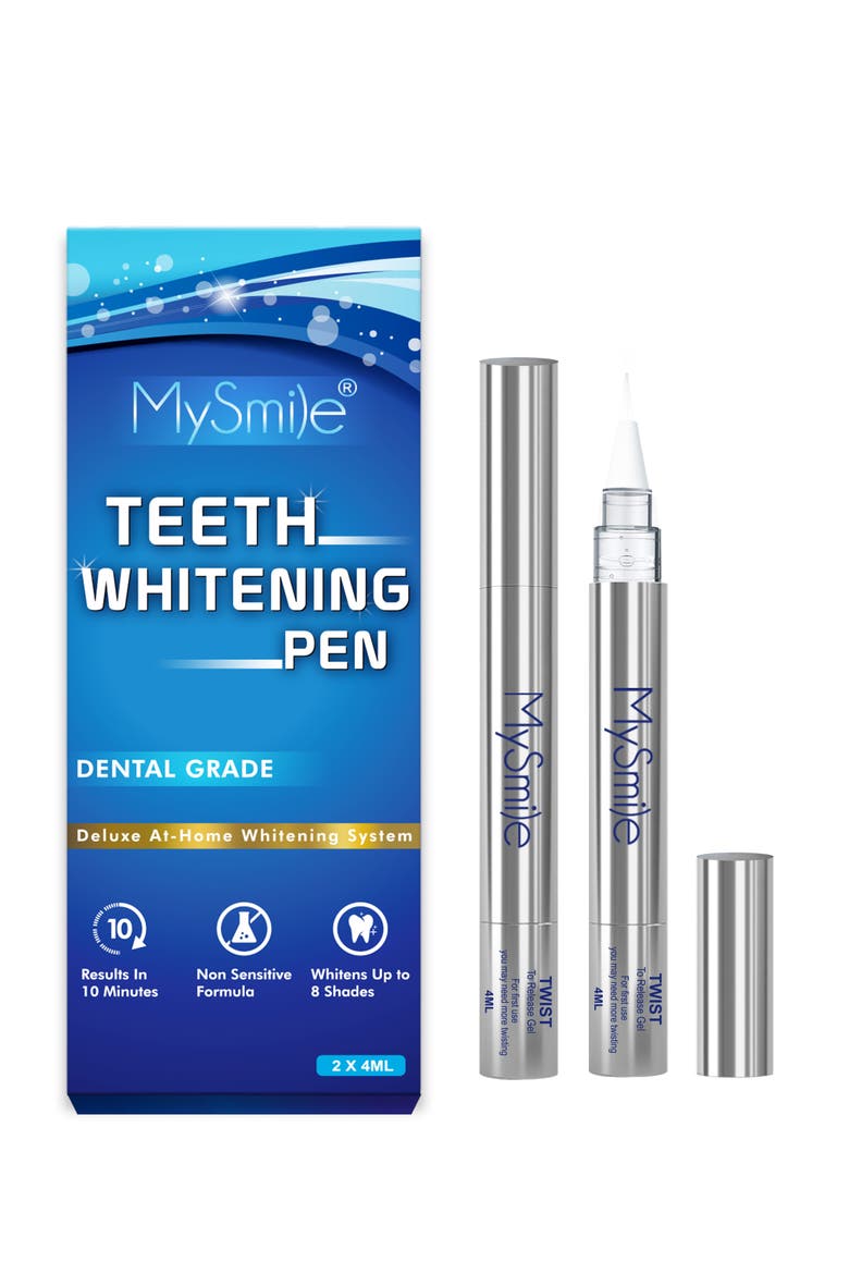 Teeth Whitening Pen Kit 14 Treatments - Non-Sensitive Teeth Whitening Gel Pen, Main, color, Silver