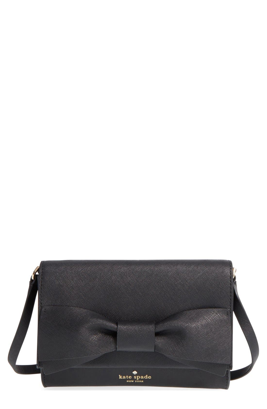 Kate Spade New York 'clement street - francie' textured leather clutch, Main, color, 