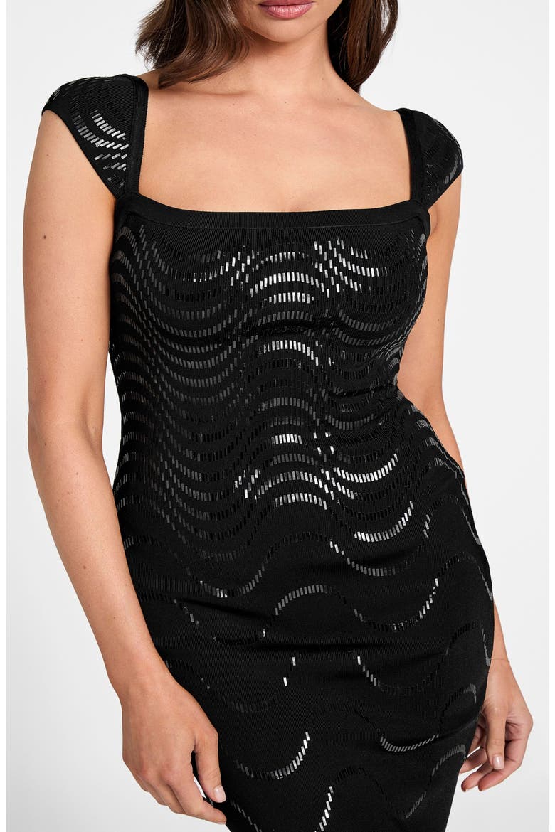 Larissa Beaded Minidress, Alternate, color, BLACK-BLACK