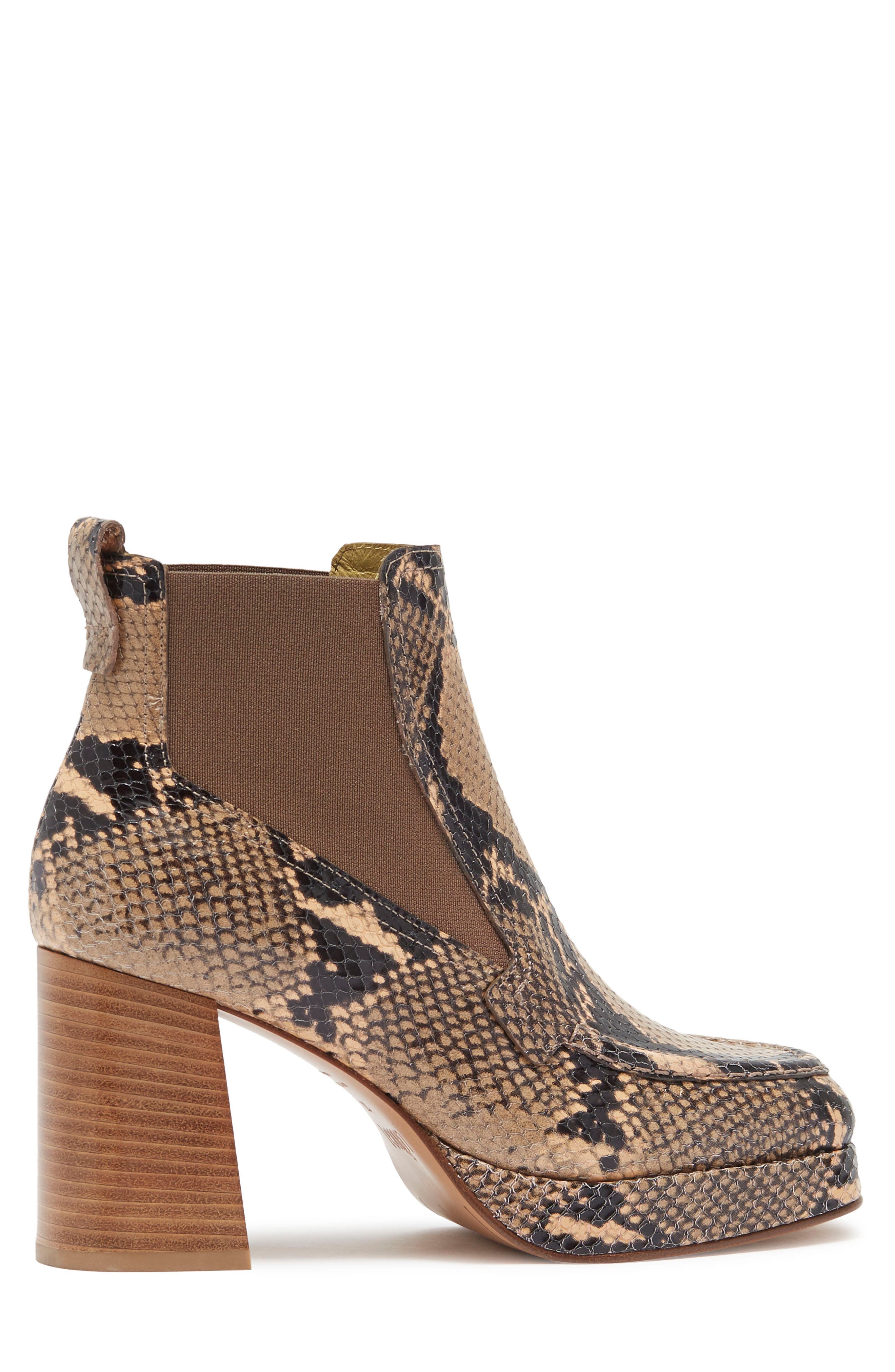 LABUCQ Jaki Snake Embossed Chelsea Boot, Alternate, color, 