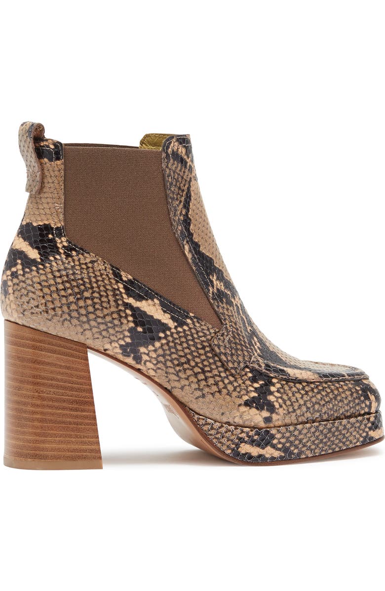 LABUCQ Jaki Snake Embossed Chelsea Boot, Alternate, color,