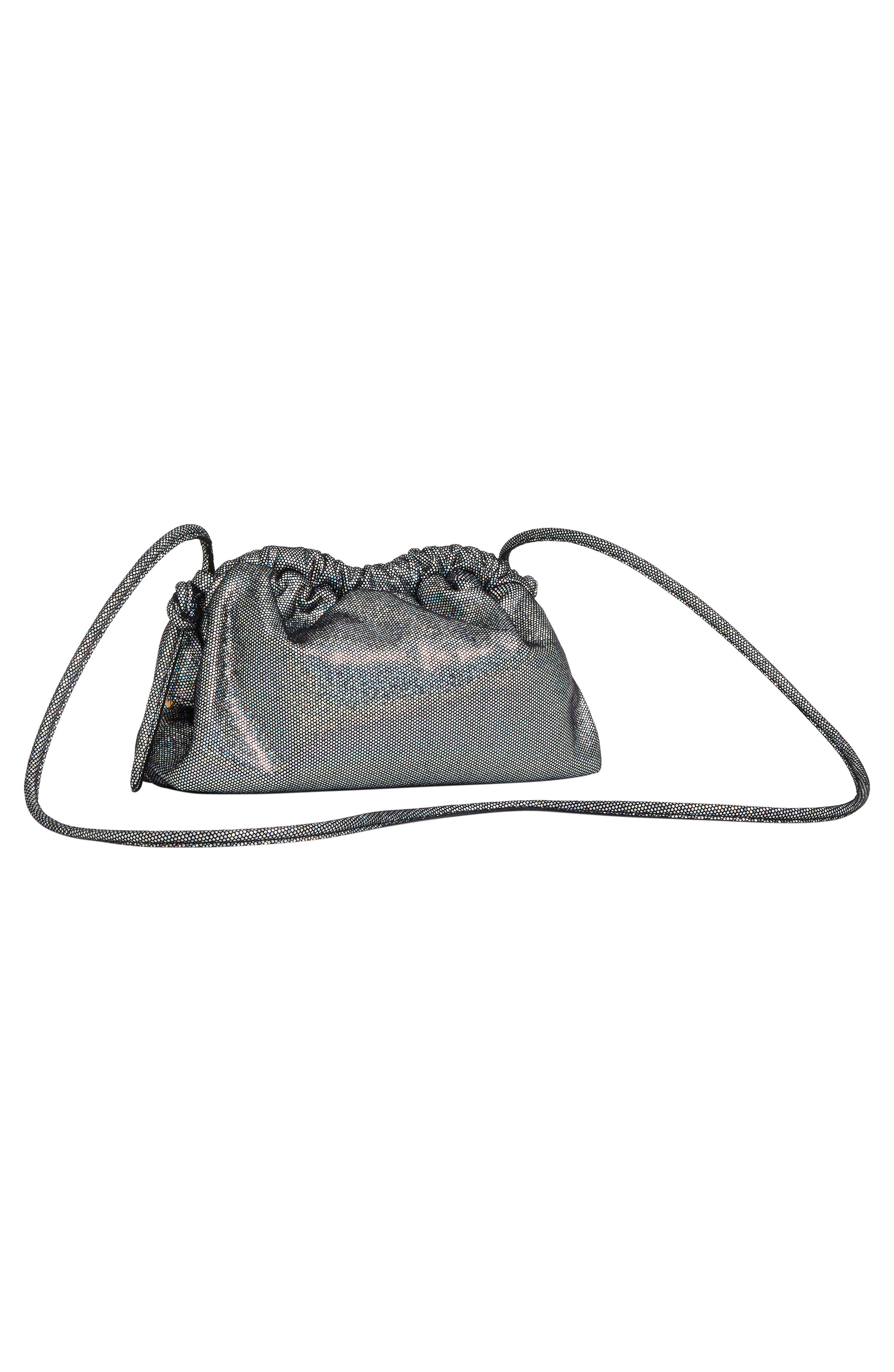 Mansur Gavriel Mini Cloud Leather Clutch, Alternate, color, Glitter