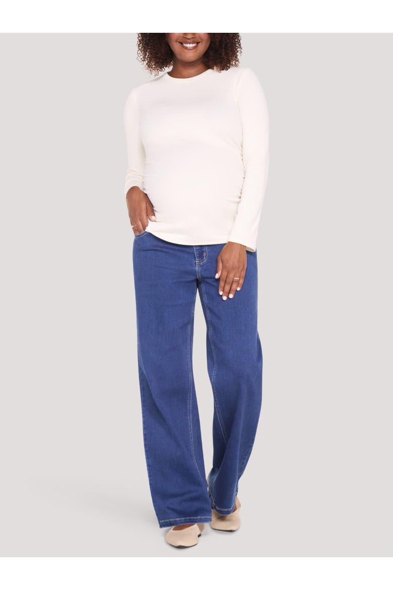 Under the Belly Straight Leg Knit Denim, Alternate, color, Dark Wash