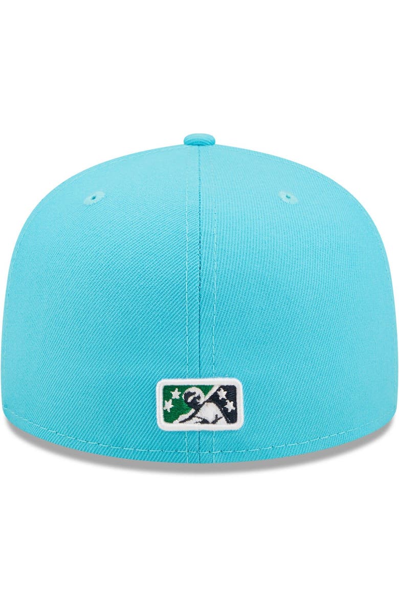 New Era Men's New Era Aqua/Black Chivos de Hartford Copa De La Diversion 59FIFTY Fitted Hat, Alternate, color, Aqua
