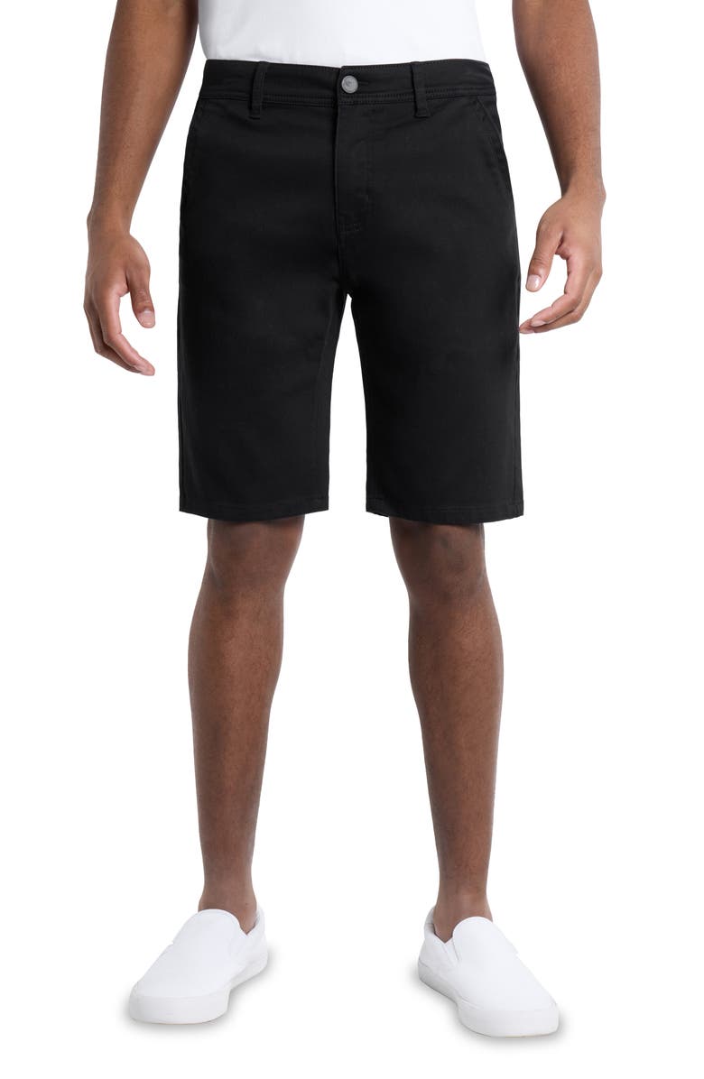 XRAY Flat Front Chino Shorts, Main, color, Black