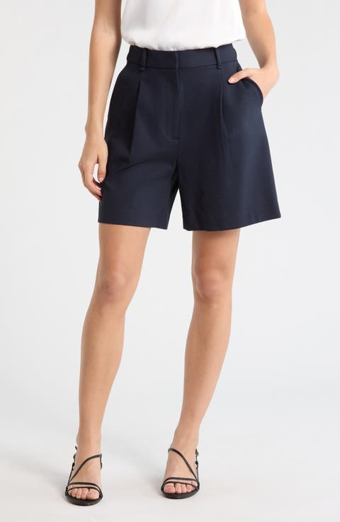 Iris Pleated Front Ponte Shorts