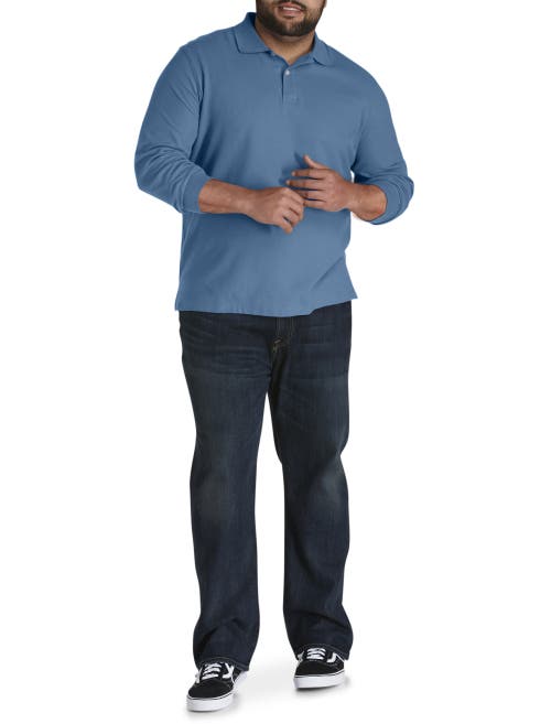 Harbor Bay By Dxl Big & Tall Honeycomb Piqué Polo Shirt In Animal Print