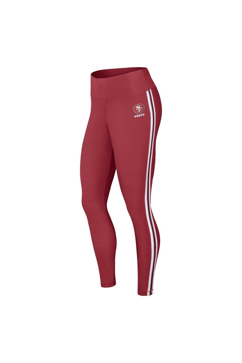 Women's WEAR by Erin Andrews Scarlet San Francisco 49ers Color Block Leggings, Alternate, color, Scarlet