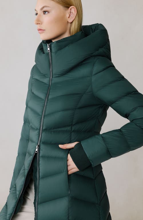 Soia & Kyo Lita Water Repllent 700 Fill Power Down Hooded Puffer Jacket In Green
