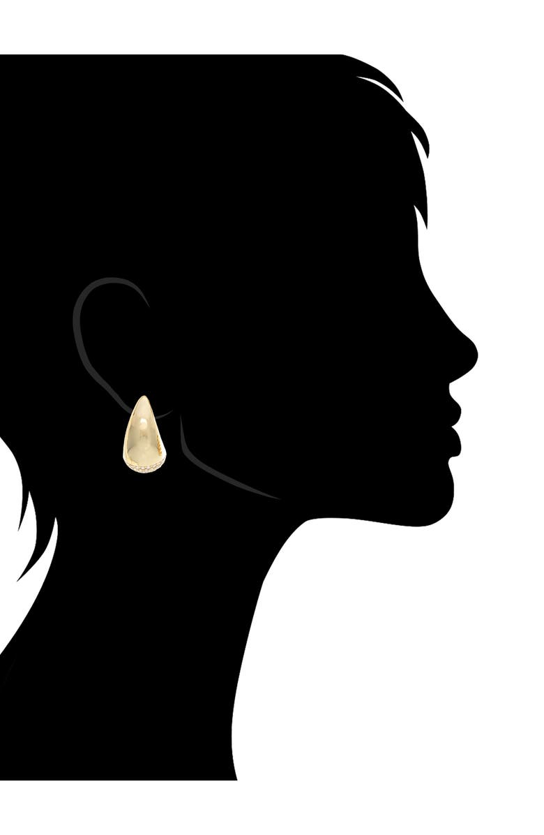 RIVKA FRIEDMAN Pavé CZ Teardrop Half Hoop Earrings, Alternate, color, Gold / Cubic Zirconia