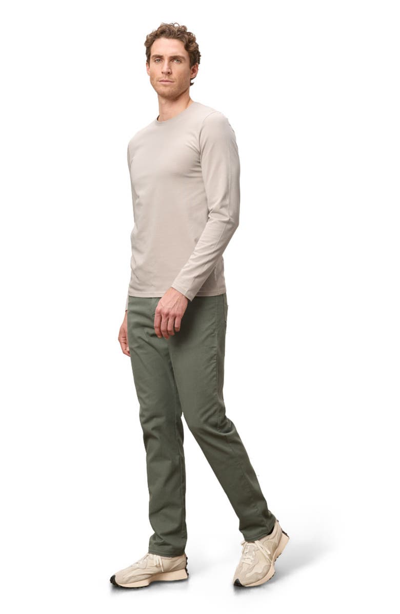 Pact Organic Cotton Stretch Twill 5-Pocket Pant, Main, color, Castor Green