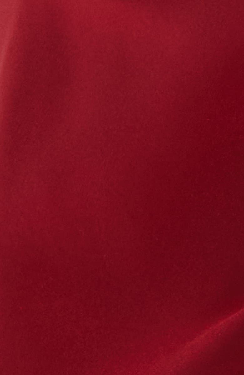 Cinq à Sept Mireya Ruched Ruffle Sleeveless Silk Maxi Dress, Alternate, color, Cherry Rose