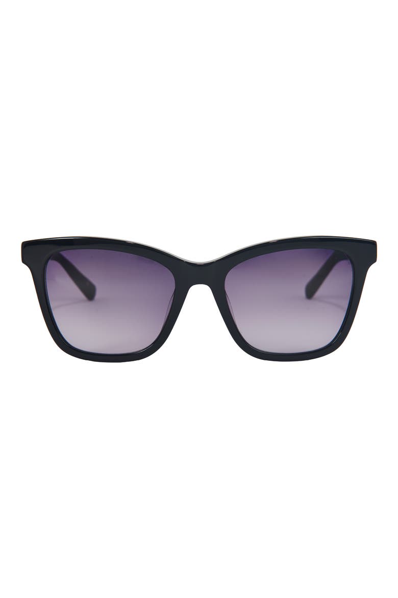 54mm Gradient Square Sunglasses, Main, color, BLACK