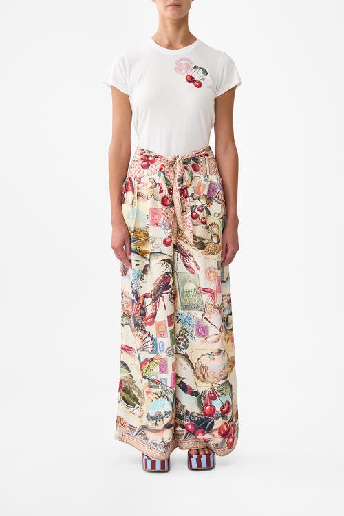 Camilla Relaxed Pant With Tie Front Notes From The Road In Multi
