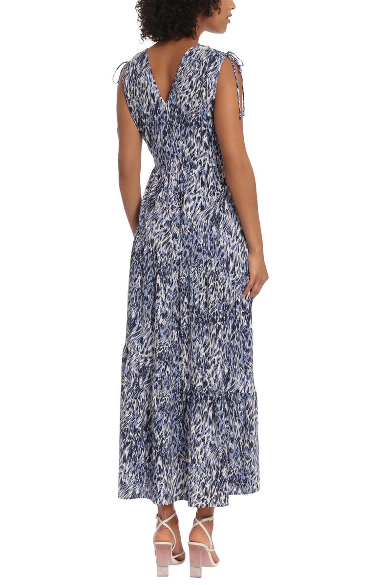 Maggy London Abstract Swirl Print Tie Sleeve Dress, Alternate, color,