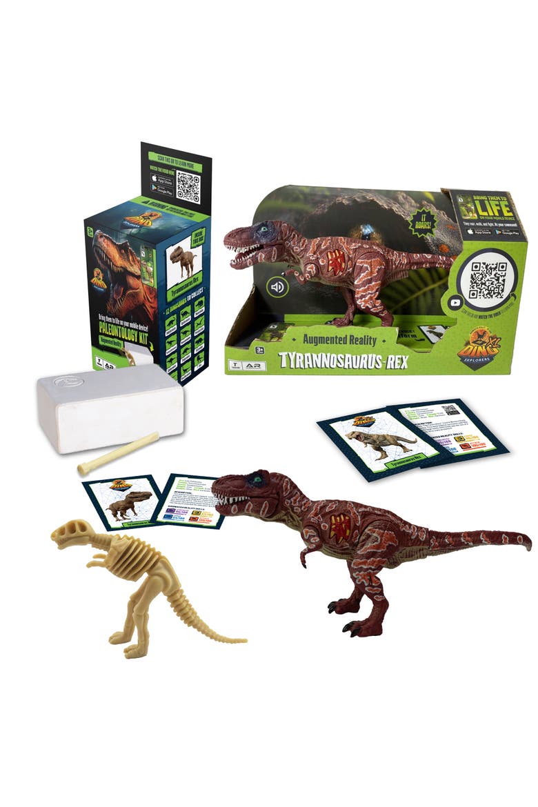 Ar Dinosaur Xl and Brick Combo 10 Inch T Rex Figure and Dig Kit, Main, color, Multicolored