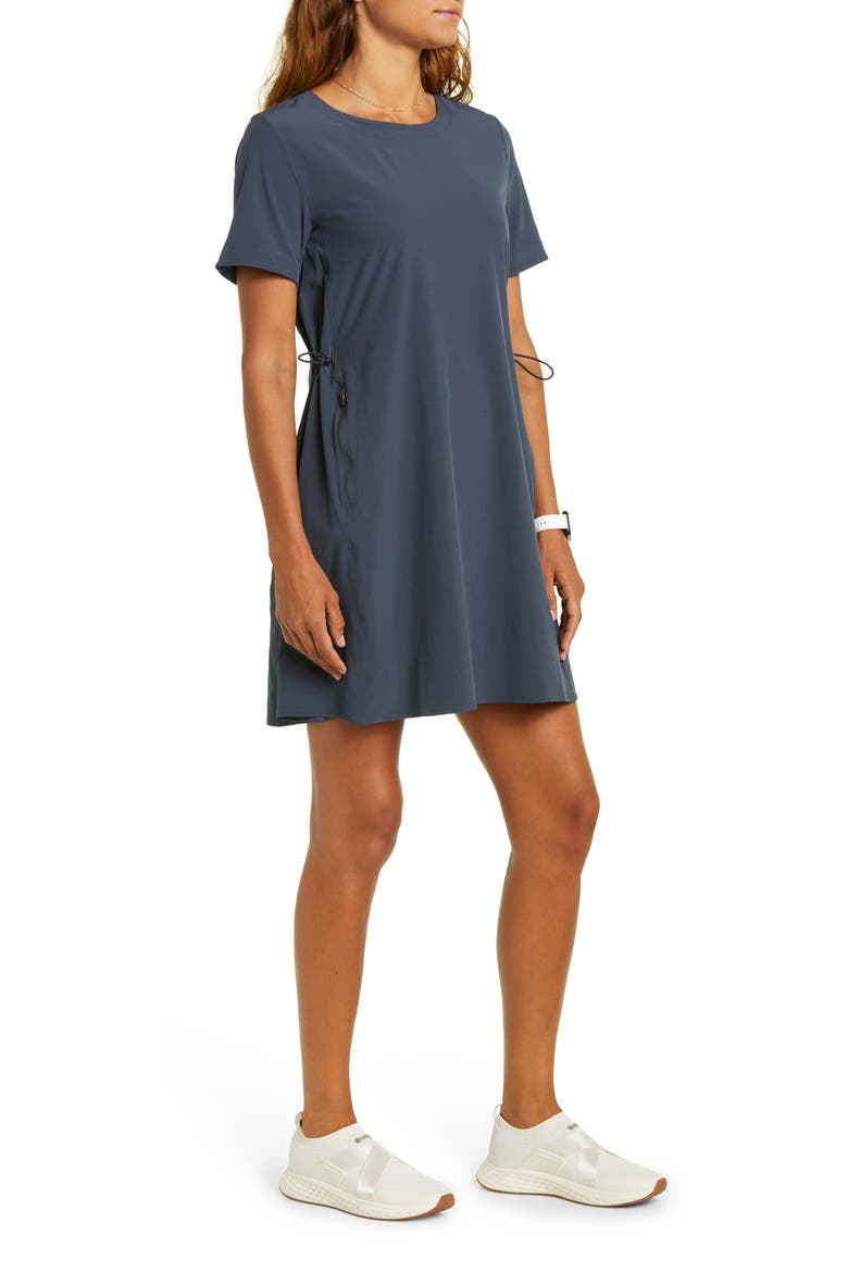 Cinch Side Dress, Alternate, color, NAVY INDIA INK