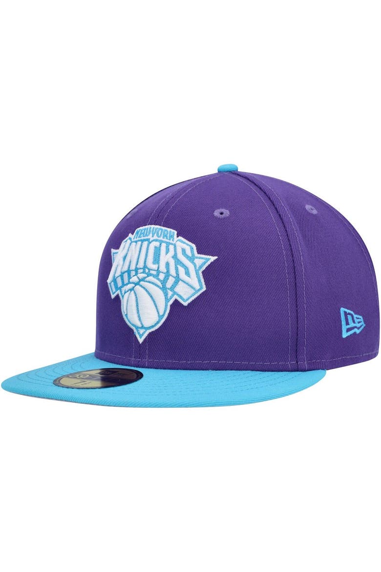 Men's New Era Purple New York Knicks Vice 59FIFTY Fitted Hat, Alternate, color, Purple