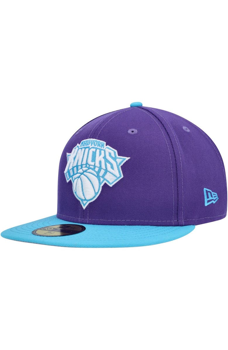 New Era Men's New Era Purple New York Knicks Vice 59FIFTY Fitted Hat, Alternate, color,