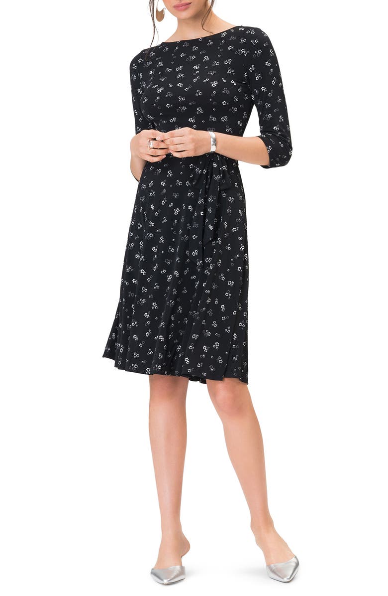 Leota Belted Print Jersey A-Line Dress, Main, color, 