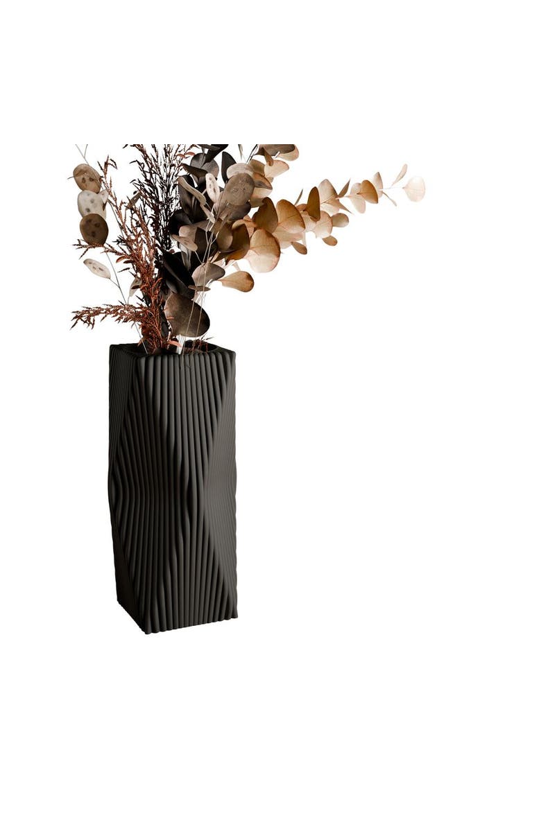 Modernized Pottery Tides Vase - No Insert, Main, color, Midnight Black