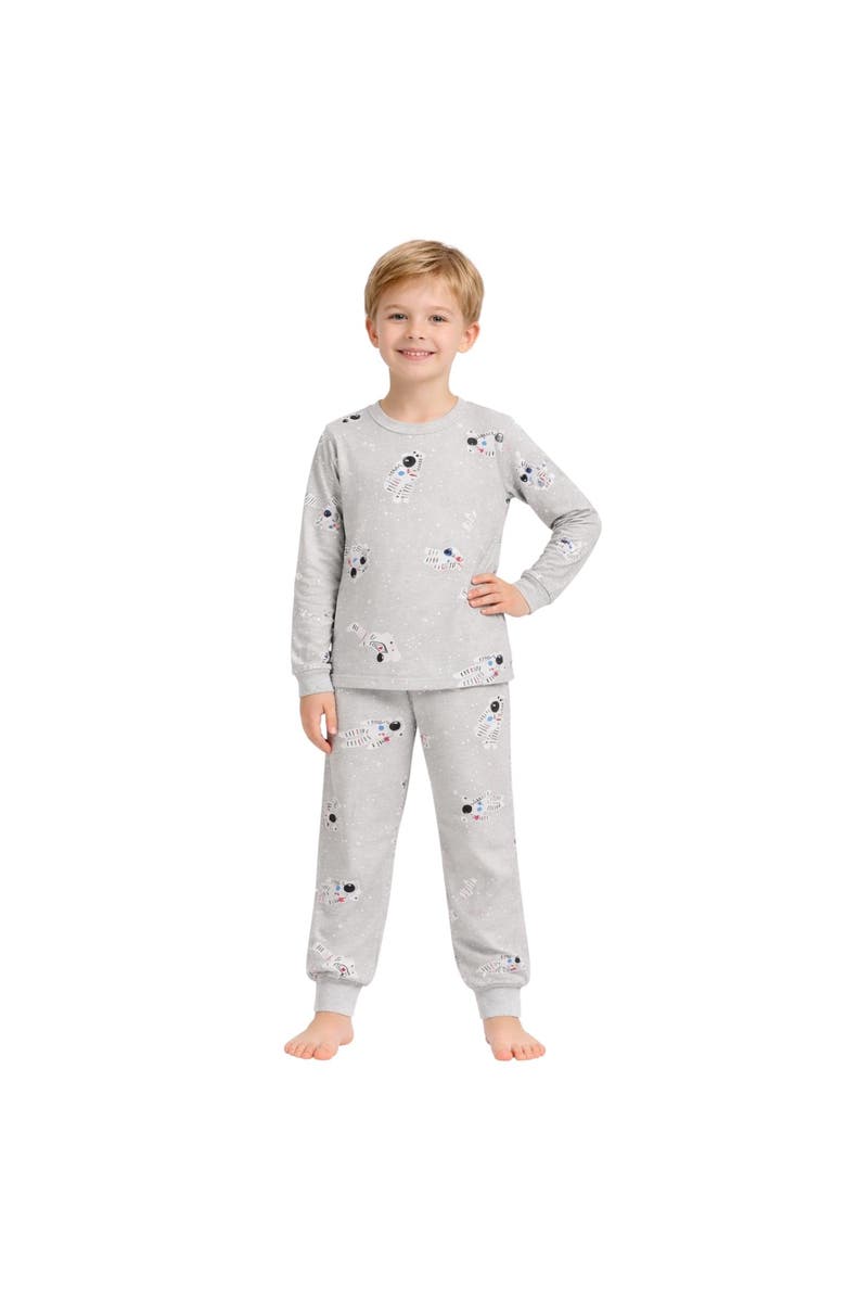 BenBen Kids Toddler Boy Long Sleeve Pajamas Set Snug Fit Soft & Stylish Cozy Comfortable Sleepwear Sets, Alternate, color, Grey