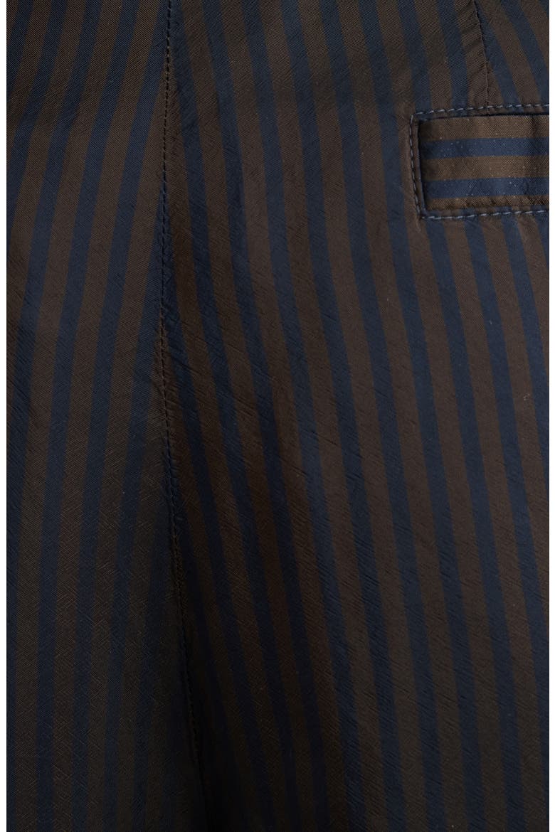 Penn Striped Wide Leg Cupro Pants, Alternate, color, DARK BROWN