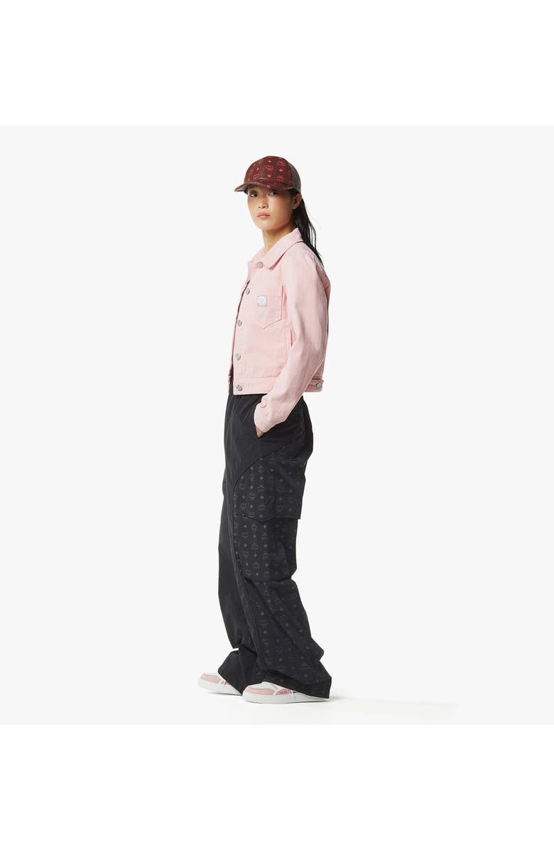 MCM Monogram Cargo Pants in Recycled Nylon, Alternate, color, White