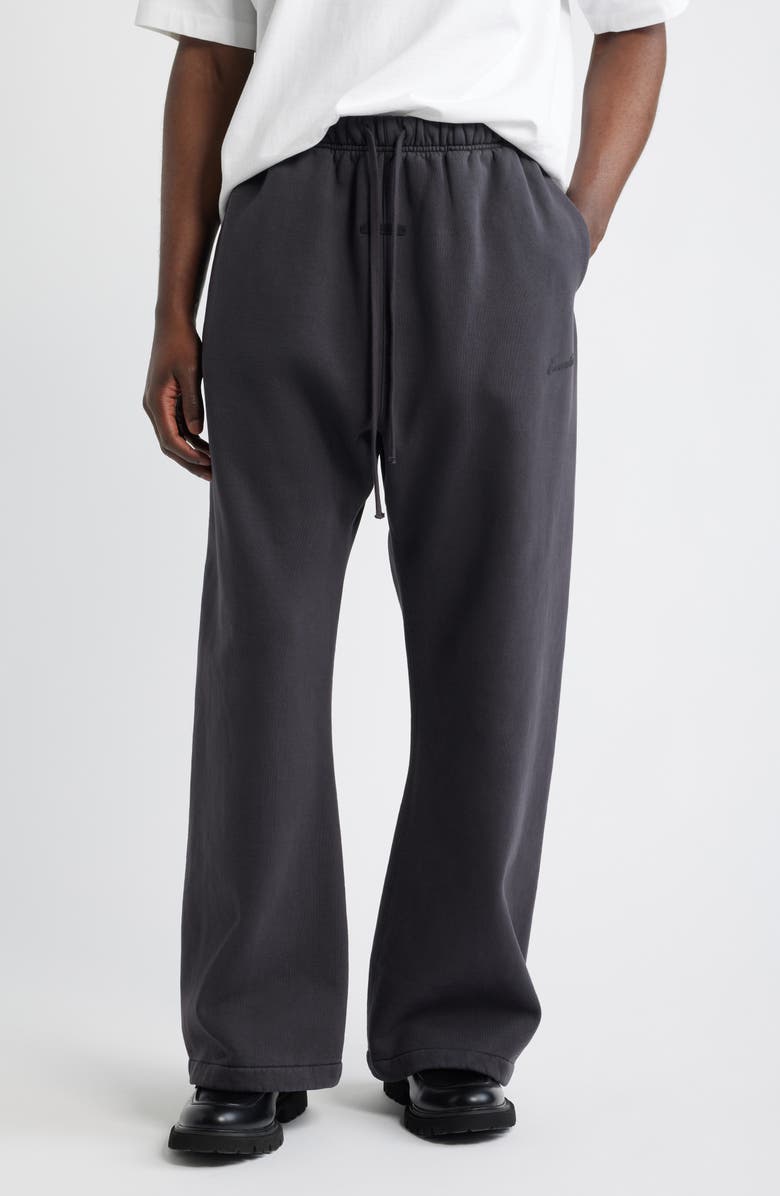 Fear of God Essentials Signature Flare Sweatpants, Main, color, Concrete/Dark Concrete Heather