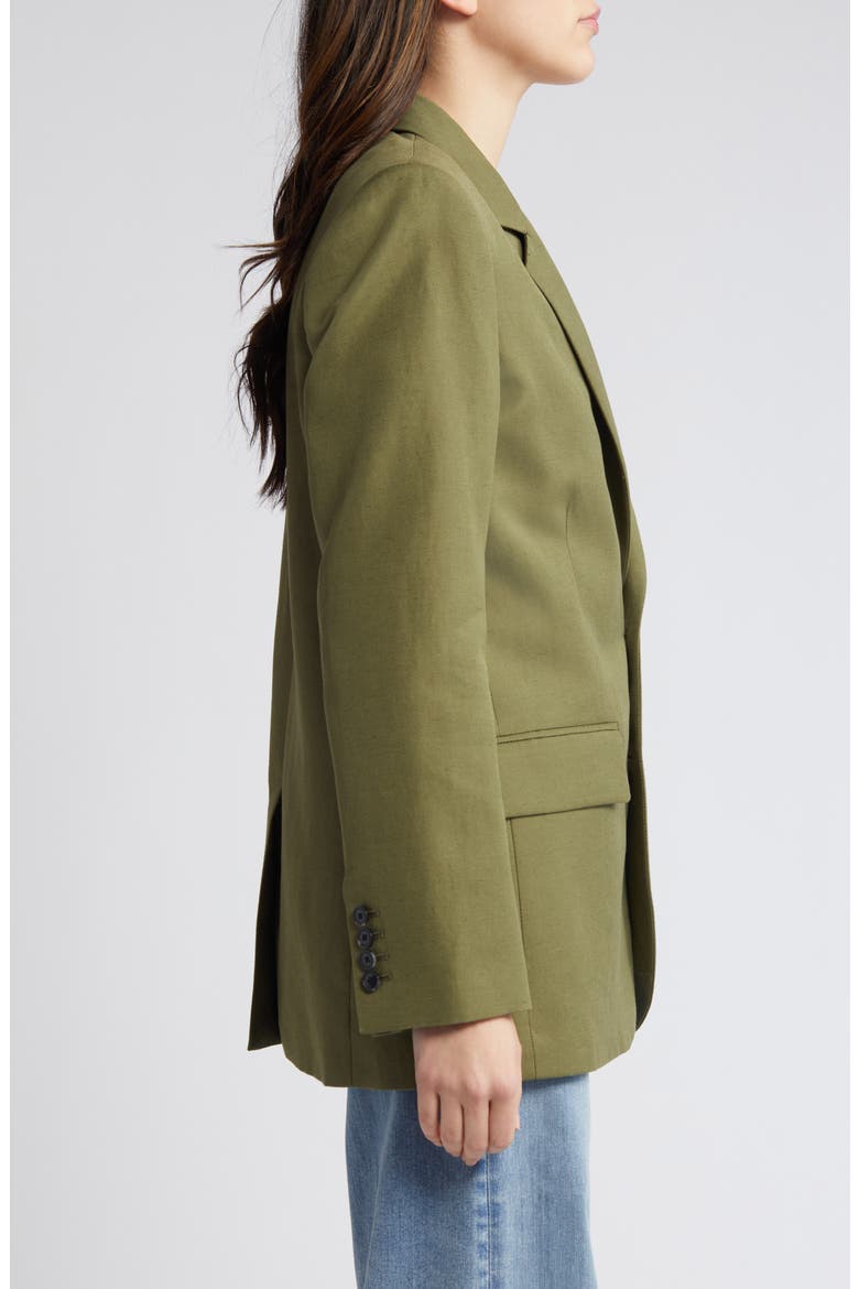 Everyday Twill Blazer, Alternate, color, MILITARY GREEN