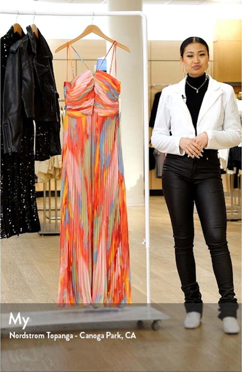 Print Pleated Gown, sales video thumbnail