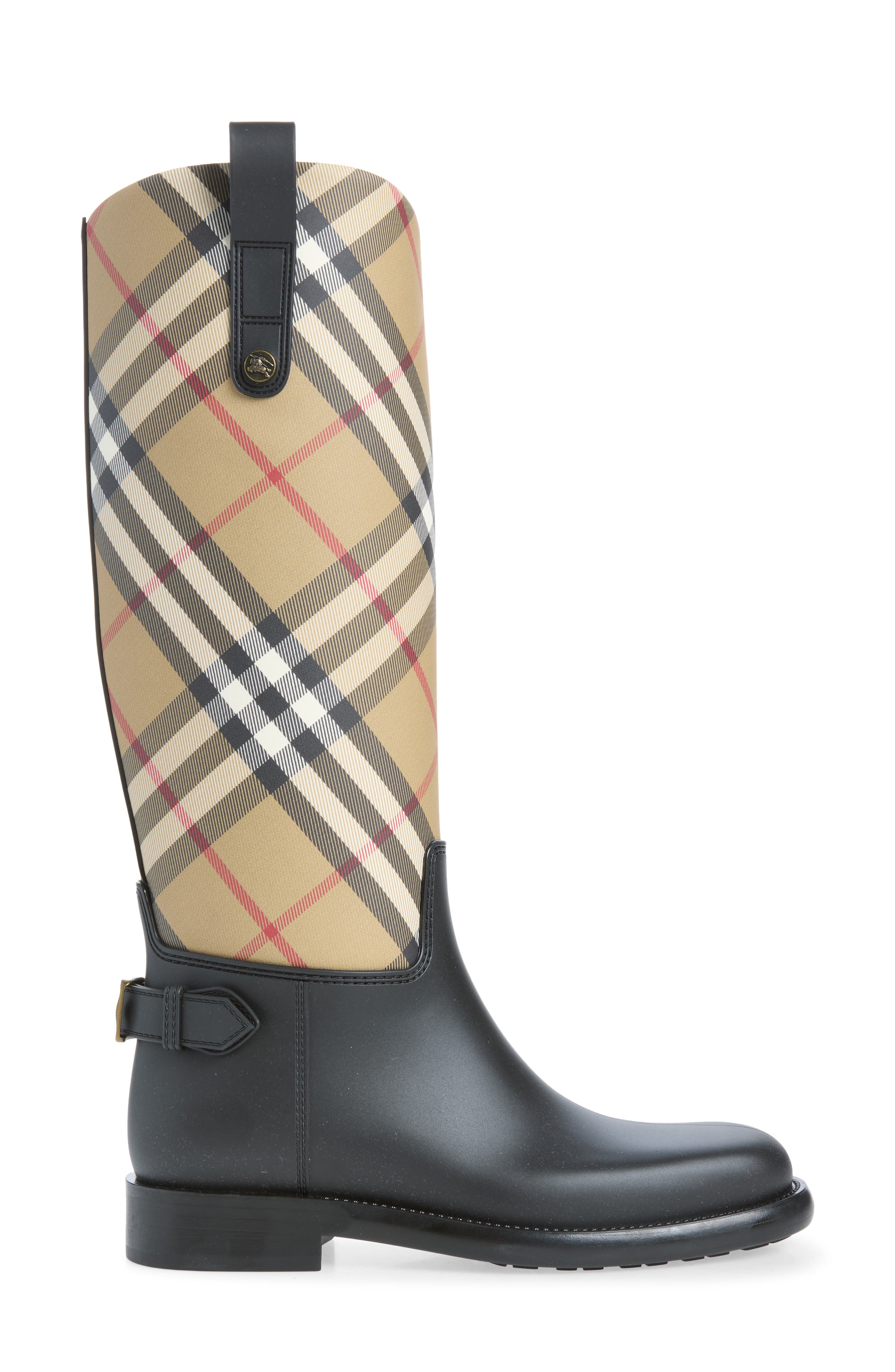 Cavalier Check Rain Boot, Alternate, color, ARCHIVE BEIGE IP CHK