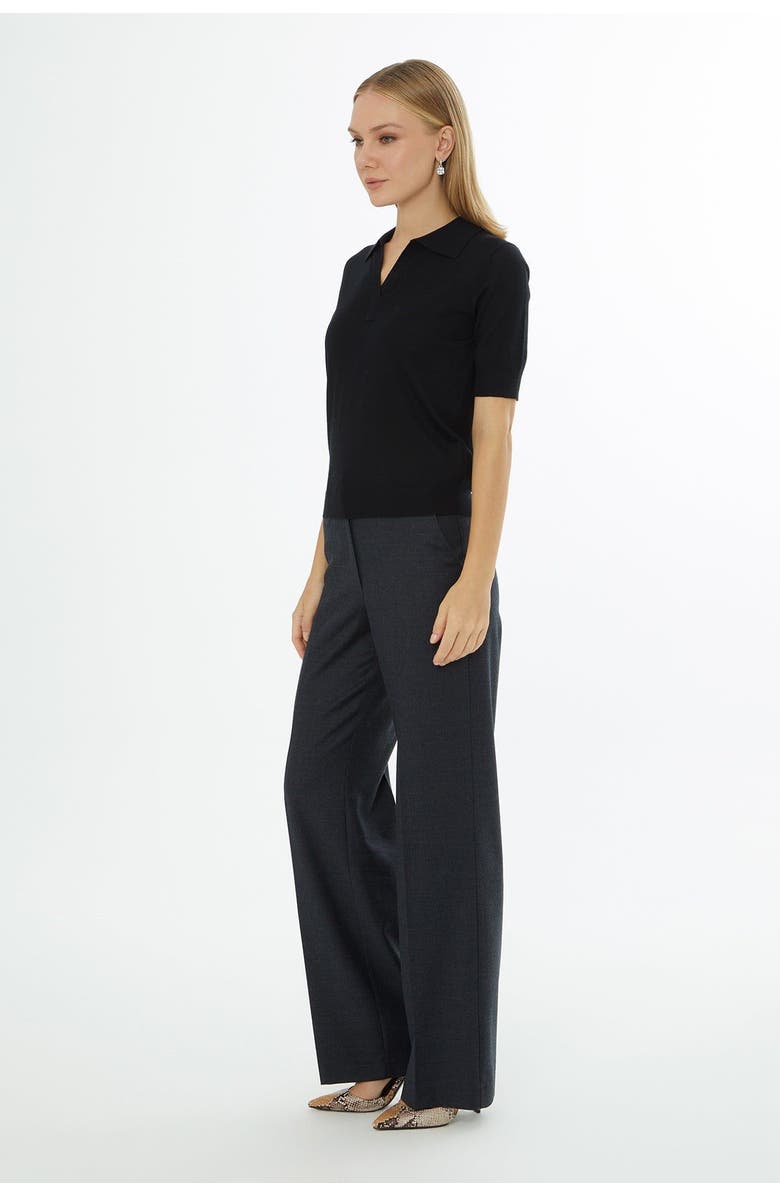 Gizia Off-Shoulder Knit Sweater, Alternate, color, Black