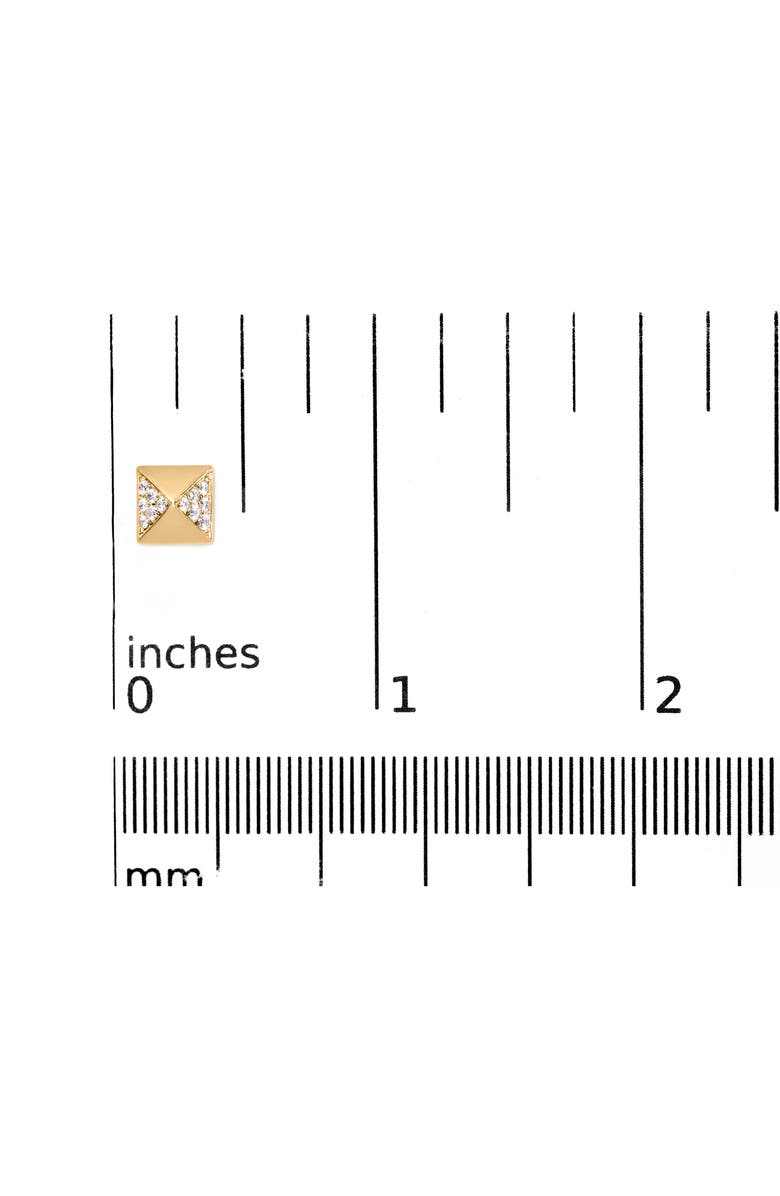 Haus of Brilliance 14K Yellow Gold 1/4 Cttw Diamond Pyramid Stud Earring, Alternate, color, Yellow