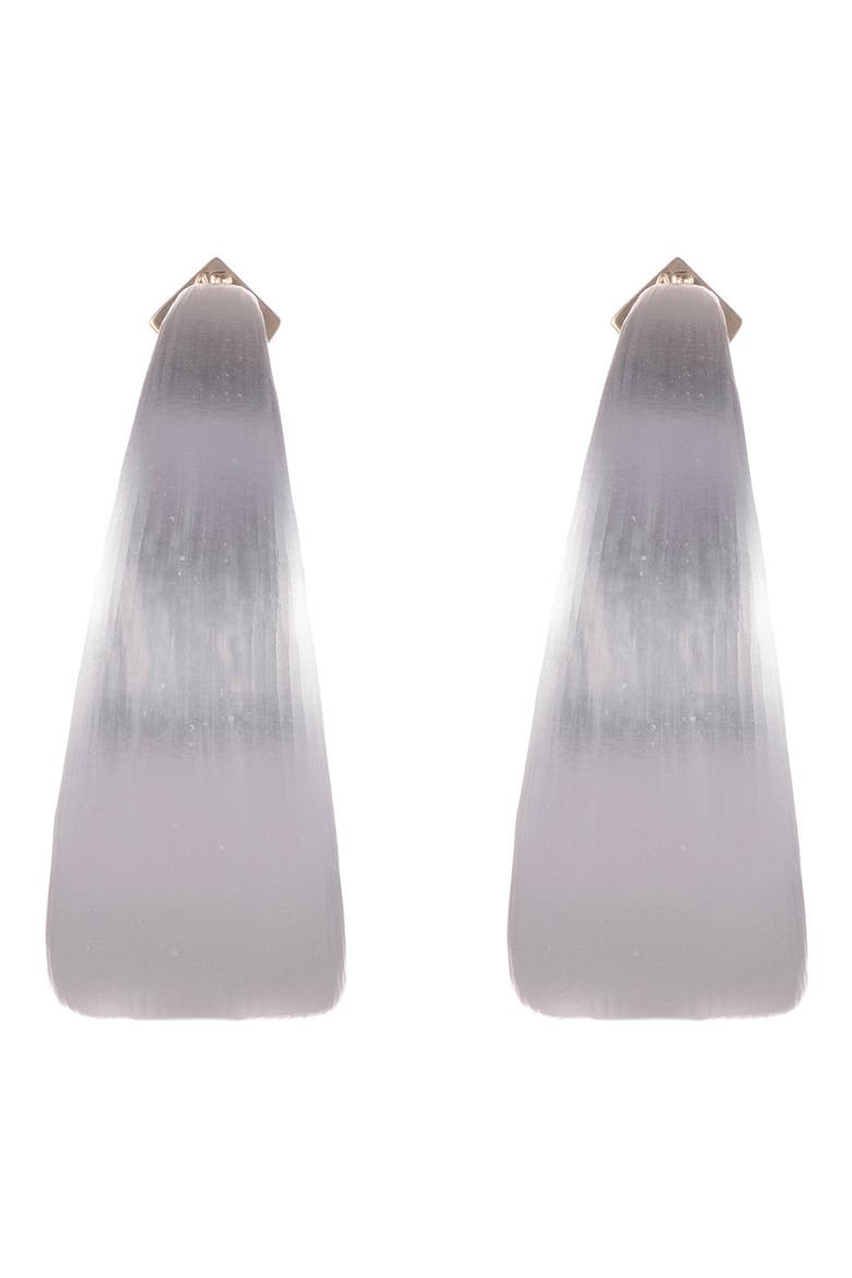 Neon Capsule Wide Graduated Medium Hoop Earrings, Main, color, SILVER
