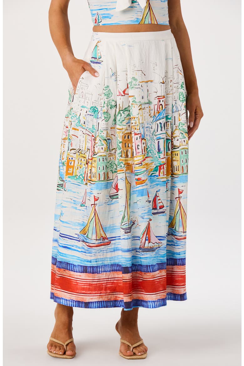 Wendy Island Sketch Maxi Skirt, Main, color, ISLAND SKETCH