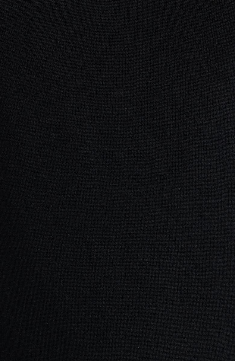 Canali Quarter Zip Wool Blend Sweater, Alternate, color, Black