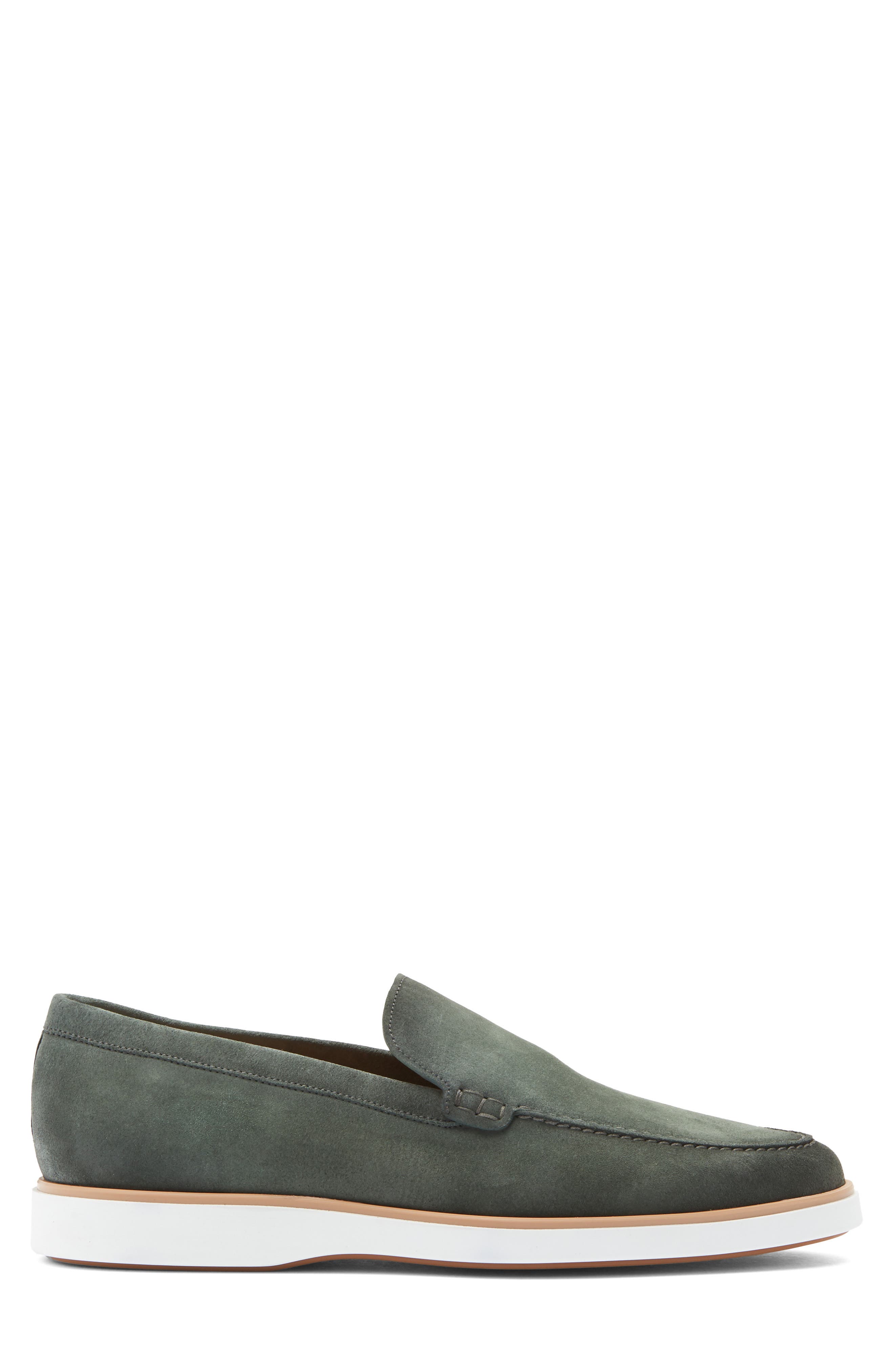 Suede Loafer, Alternate, color, GREEN