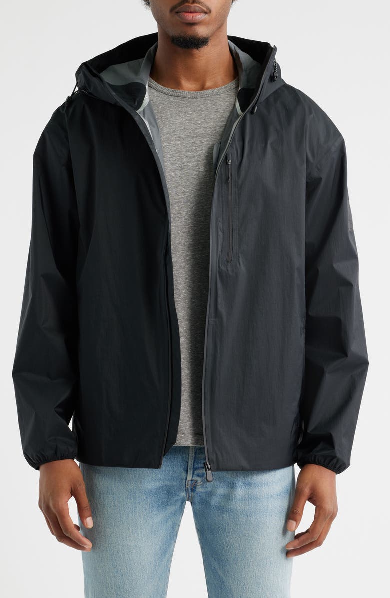 Save The Duck Zafir Hooded Water Resistant Jacket, Main, color, Black