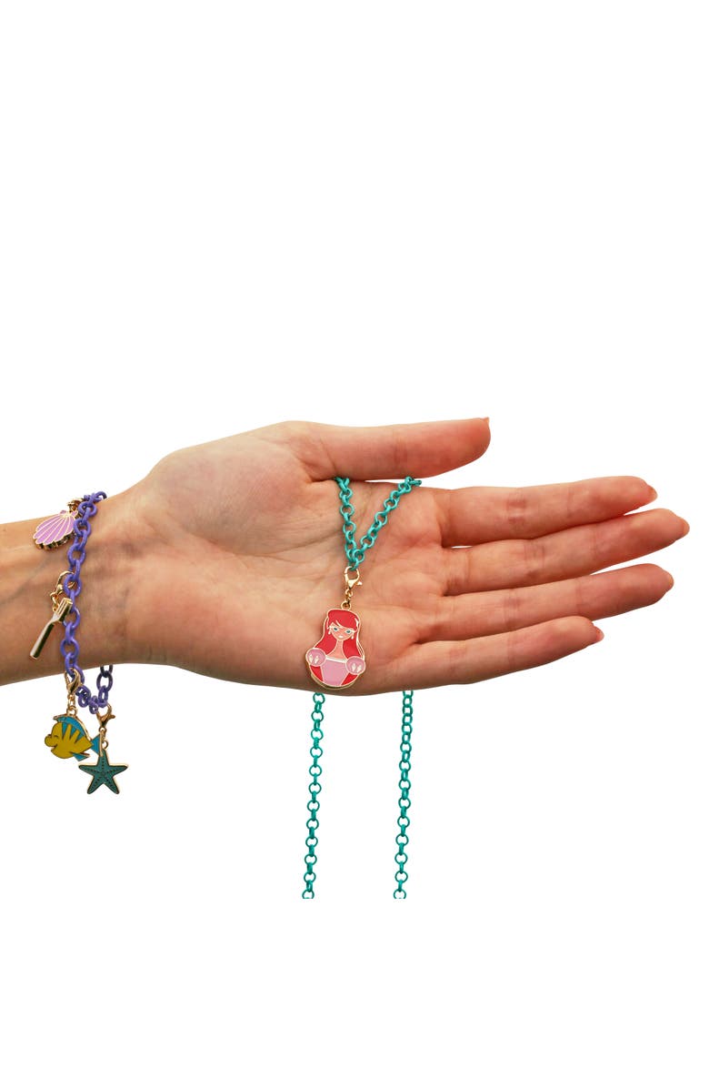 Disney Princess and The Little Mermaid Necklace, Bracelet, and Charms Set, Alternate, color, Multi