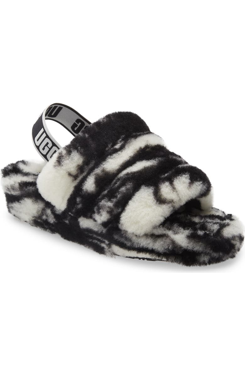 UGG<sup>®</sup> Fluff Yeah Faux Fur Slingback Sandal, Main, color,