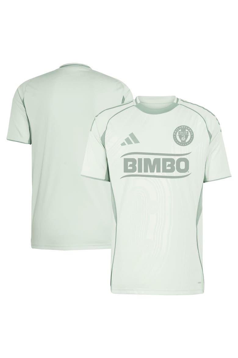 Men's adidas Light Green Philadelphia Union 2025 One Planet Pre-Match Top, Main, color, Light Green