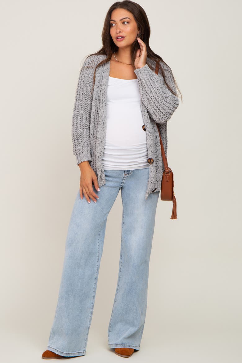 Wide Leg Maternity Jeans, Alternate, color, Light Blue