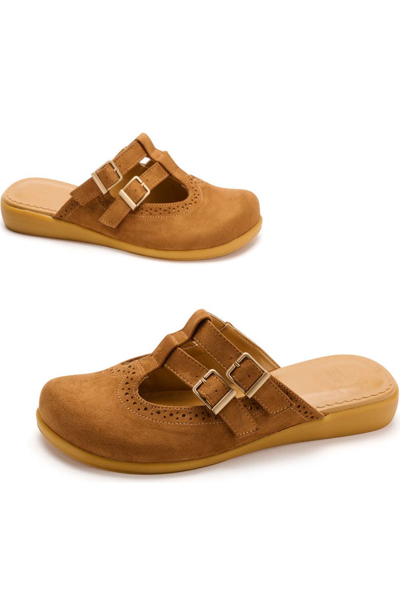 Hot Chocolate Design Camel Suede Women's Mary Jane Clogs, Alternate, color, Camel