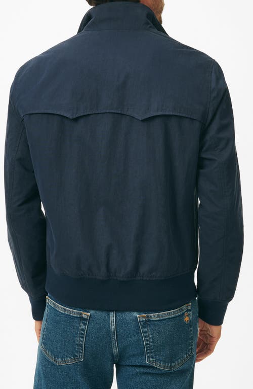 Brooks Brothers Cotton Blend Harrington Jacket In Navy Blazer